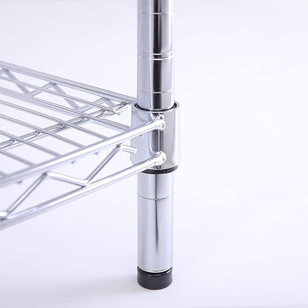 4 Tier Commercial Chrome Shelving Unit 18 in. x 30 in. x 59 in. - Hercitys