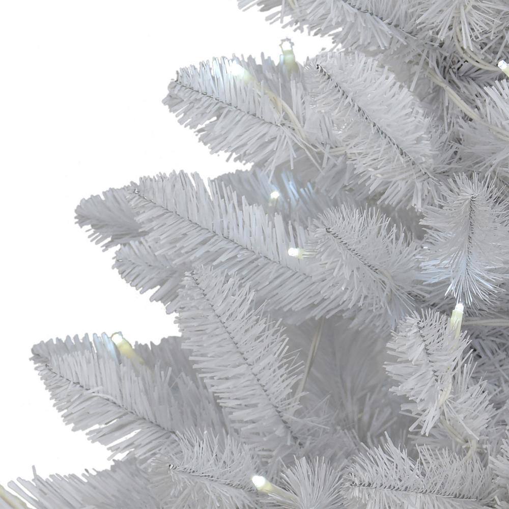 2 ft. White Prelit Table Top Artificial Christmas Tree with 35 Lights in Blue Sac - Hercitys