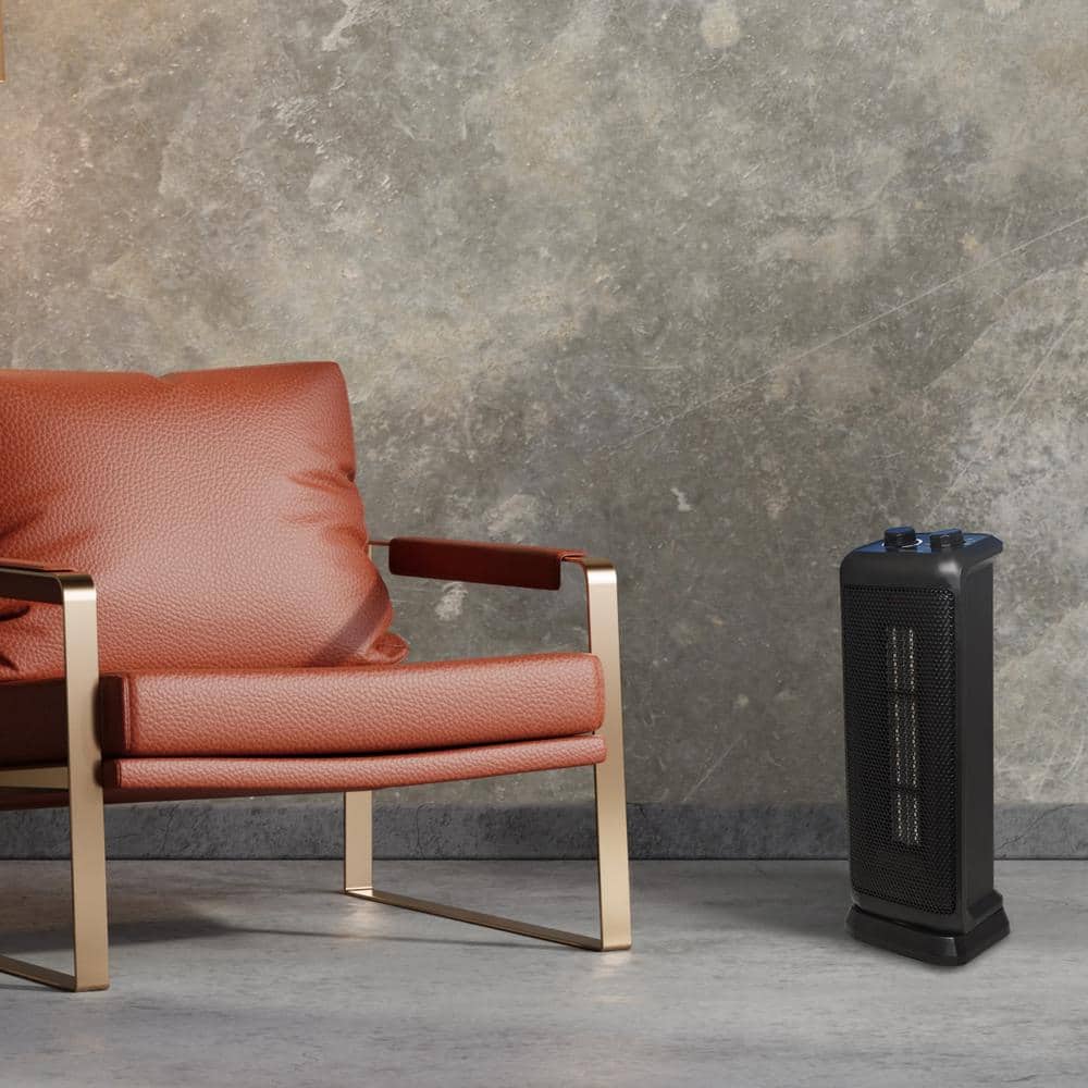 1500/750-Watt 17.75 in. Oscillating Electric Ceramic Forced Air Tower Heater - Hercitys