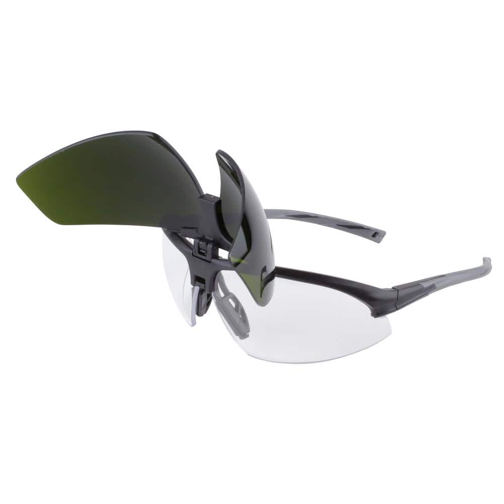4 in. Black Safety IR5 Flip Lens Brazing Glasses - Hercitys