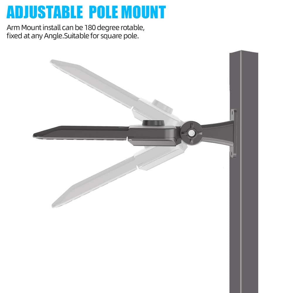 1000-Watt Equivalent Integrated LED Bronze Dusk to Dawn LED Area Light Arm Mount 5000k, IP65 - Hercitys