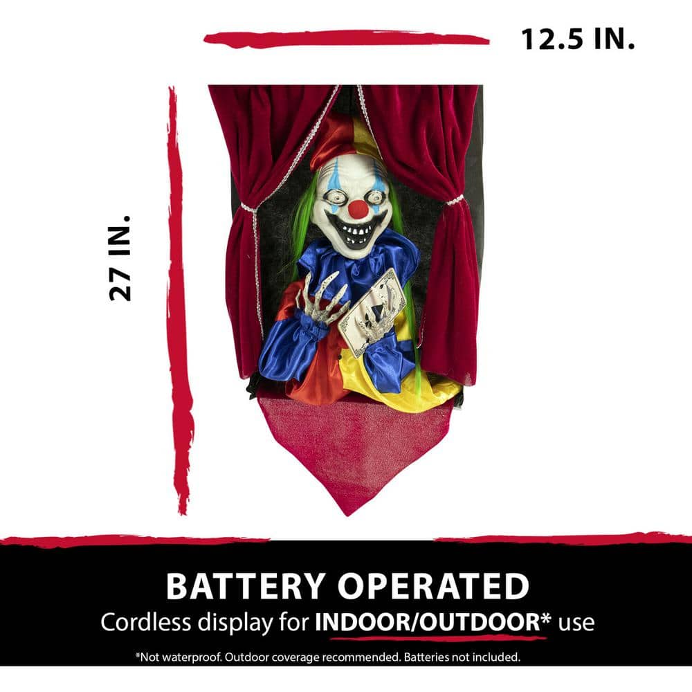 27 in. Touch Activated Animatronic Clown - Hercitys