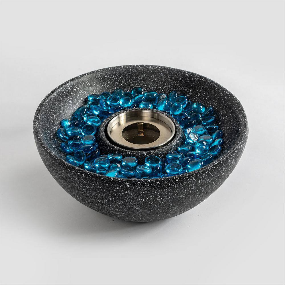 10.63 in. W x 10.63 in. L x 5.12 in. H Tabletop Fire Pit Ethanol Fireplace Black - Hercitys