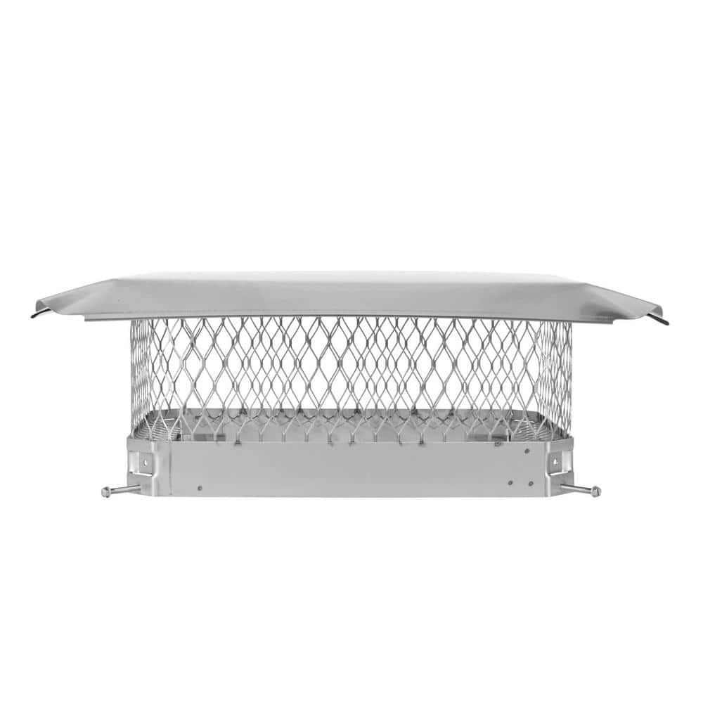 18 in. x 13 in. Bolt-On Single Flue Chimney Cap in Stainless Steel - Hercitys