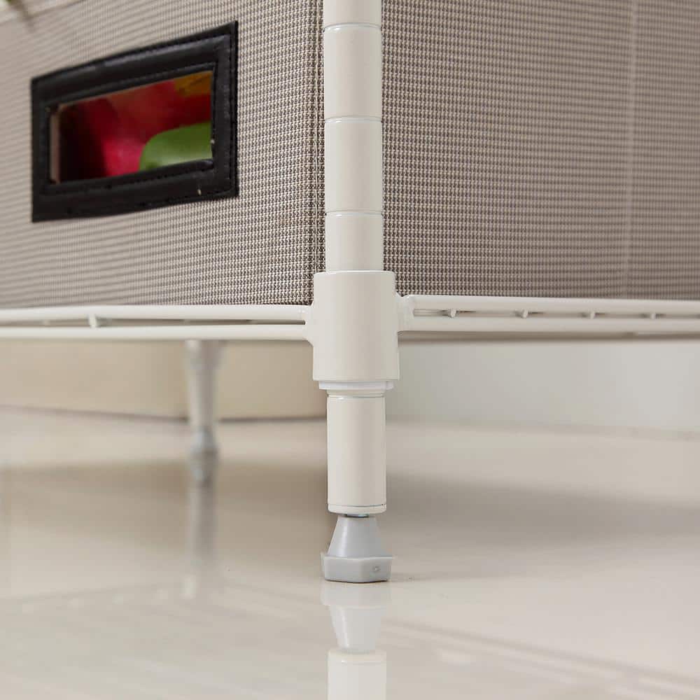 4 Tier White Powder Coating Wire Shelving Unit 12 in. x 18 in. x 39 in. - Hercitys