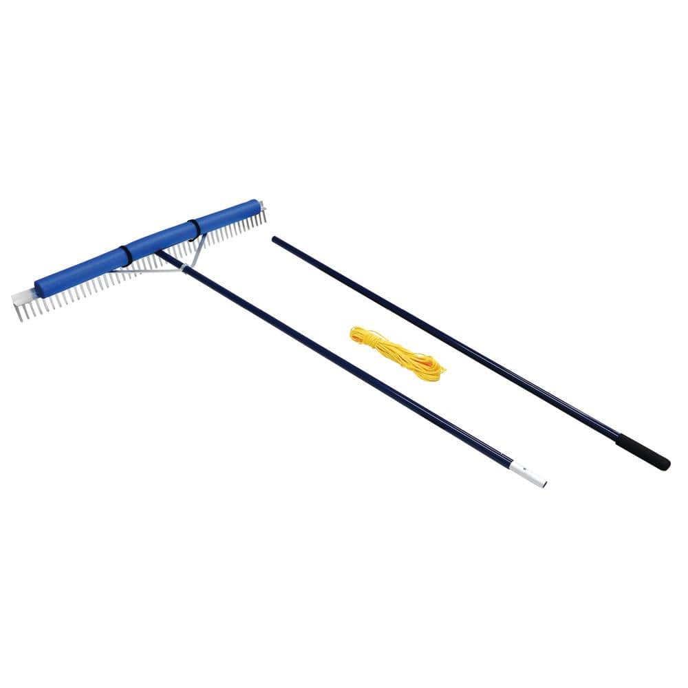 48 in. Floating Weed Lake Rake with 11 ft. Extension Handle and 50 ft. Rope - Hercitys
