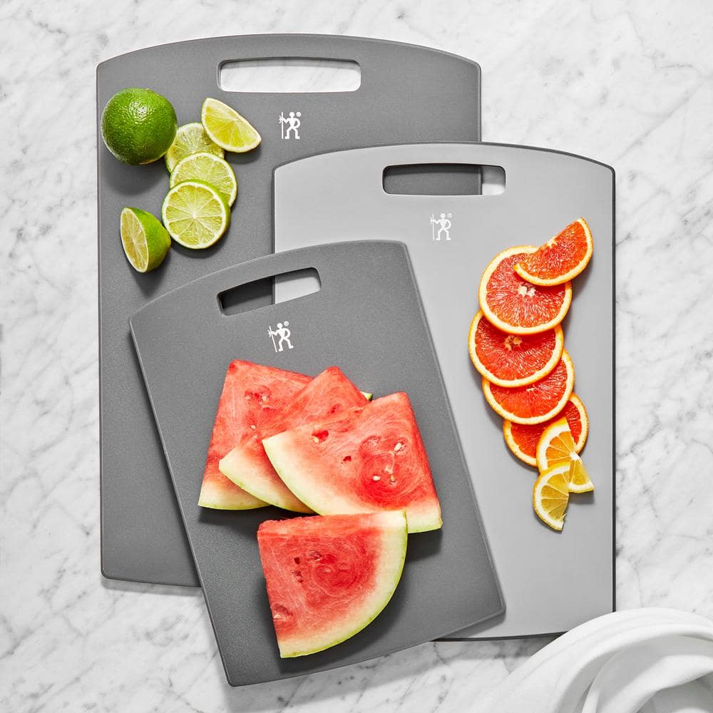 3-pc Plastic Cutting Board Set – Grey - Hercitys