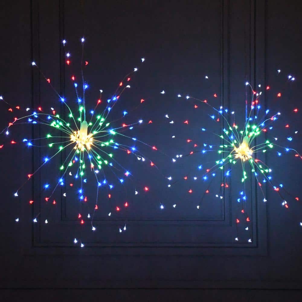 200-Light Bulbs Multi-Color LED Battery Operated Lights with Remote Control (Set of 2) - Hercitys