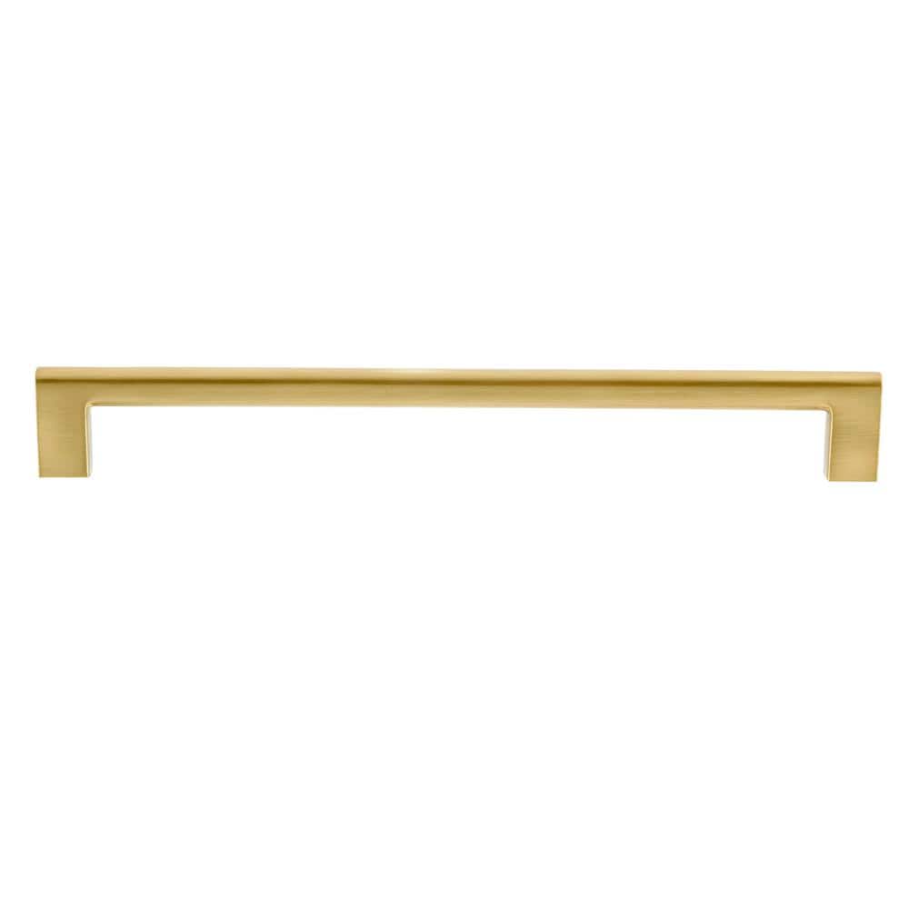 10-Pack Vail 10 in. (254 mm) Center-to-Center Modern Satin Brass Bar Drawer Pull - Hercitys