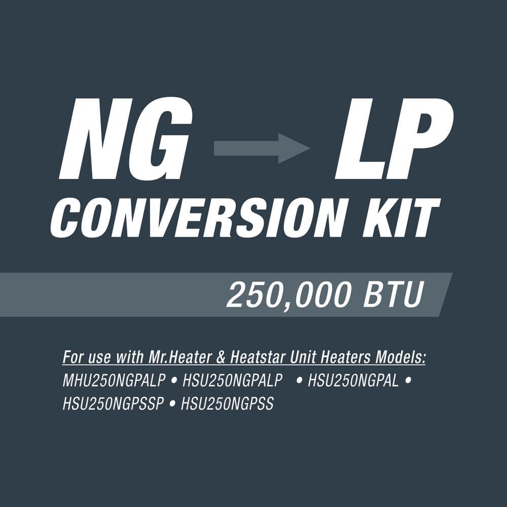 250,000 BTU NG to LP Conversion Kit - Hercitys