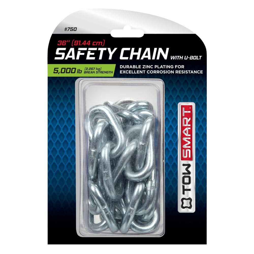 36 in. Towing Safety Chain with U-Bolt and Quick Link 5000 lbs. - Hercitys