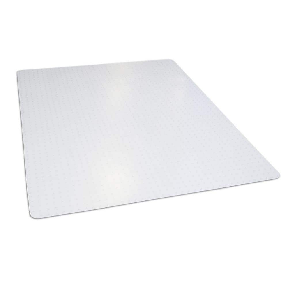 46 in. x 60 in. Clear Rectangle Office Chair Mat for Low and Medium Pile Carpet - Hercitys