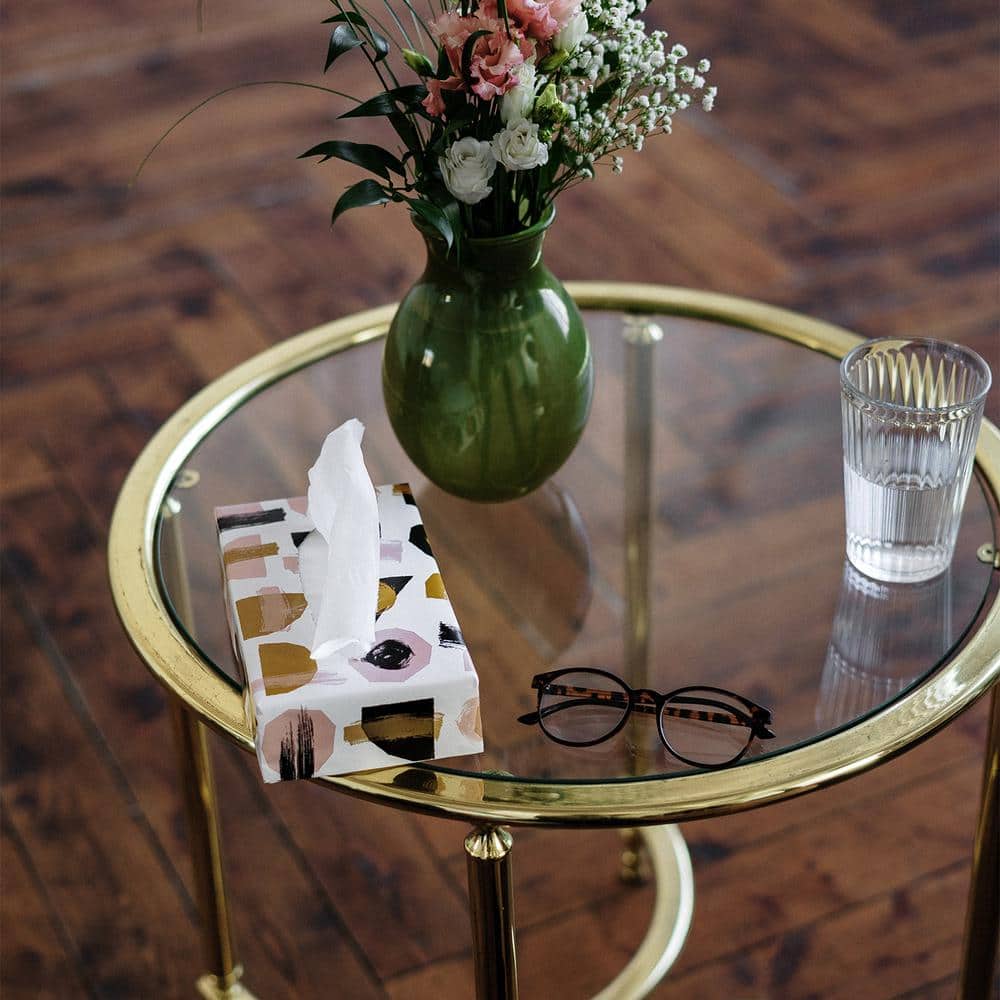 28 in. Clear Round Glass Table Top, 3/8 in. Thickness Tempered Pencil Edge Polished - Hercitys