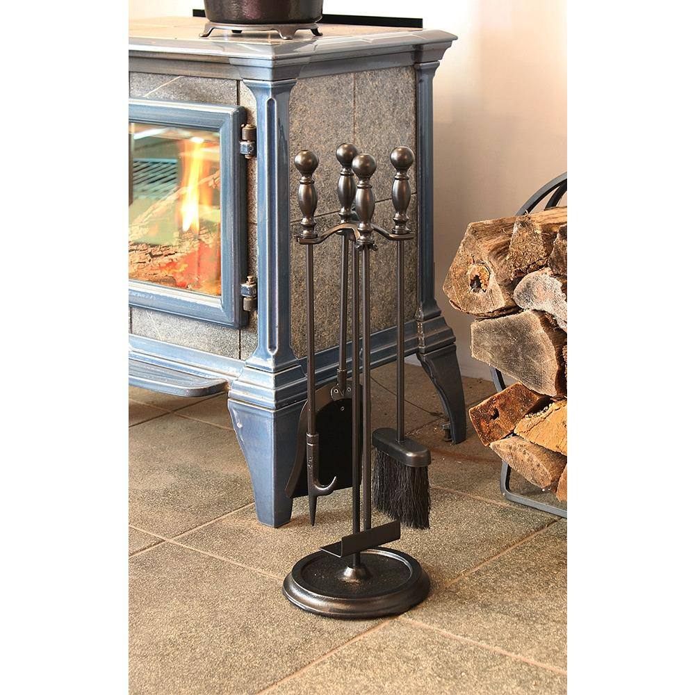 24 in. Tall 5-Piece Black Bolton Mini Fireplace Tool Set - Hercitys
