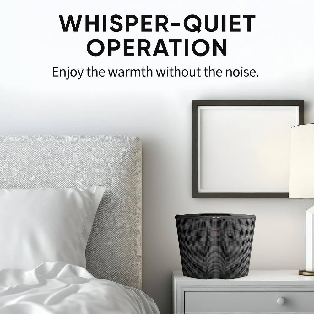 1500W 10 in. Twin Ceramic Electric Fan Heater with 5 Heat Settings, Cutoff Switch and Auto Overheat Shut-Off in Black - Hercitys