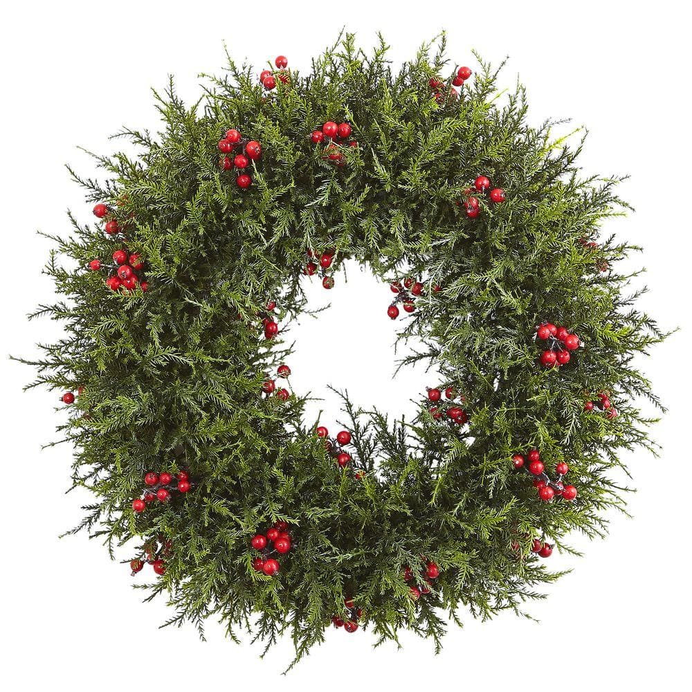 20in. Cedar Berry Artificial Wreath - Hercitys