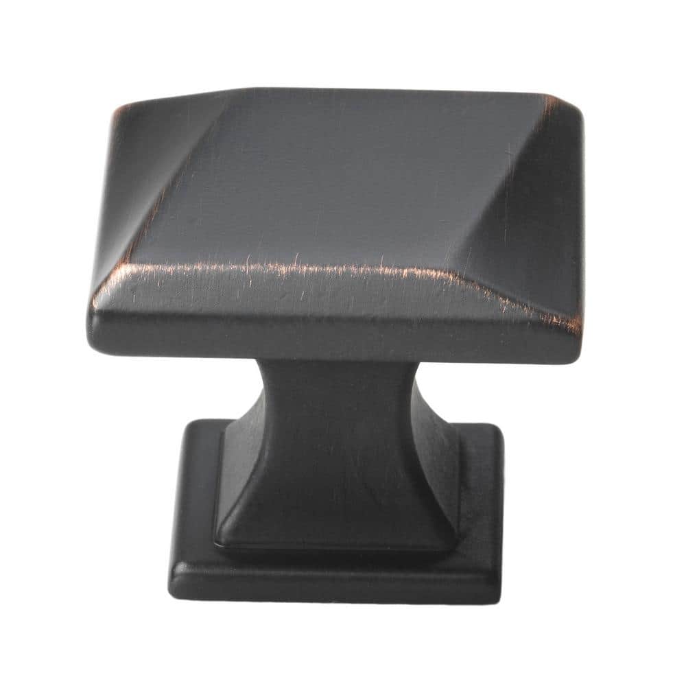 1-1/4 in. Oil Rubbed Bronze Finish Square Twisted Drawer Cabinet Knob (10-Pack) - Hercitys