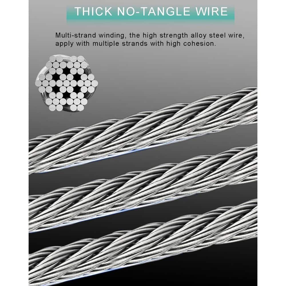 33 ft. Self Retracting Lifeline Fall Arrest Protection Steel Wire Rope Retractable Safety Lanyard Roofing SRL - Hercitys