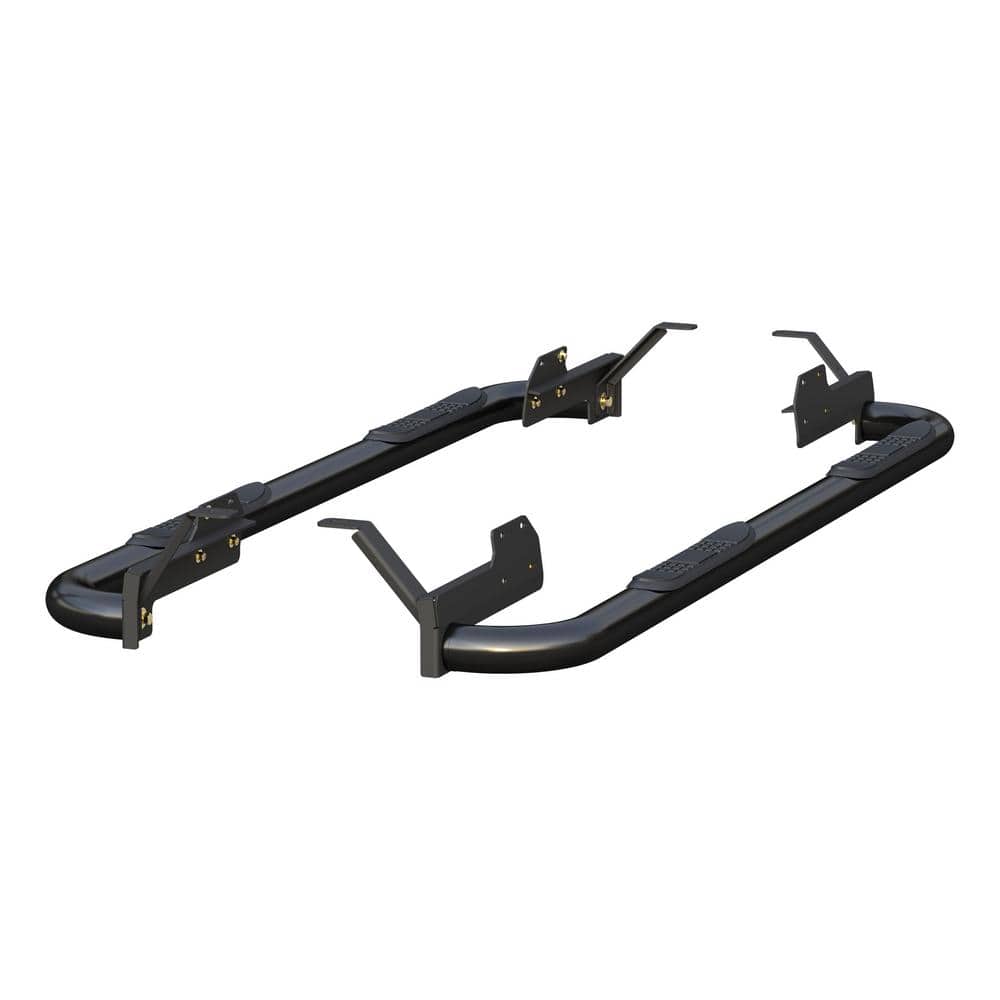 3-Inch Round Black Steel Nerf Bars, No-Drill, Select Ram 1500 - Hercitys