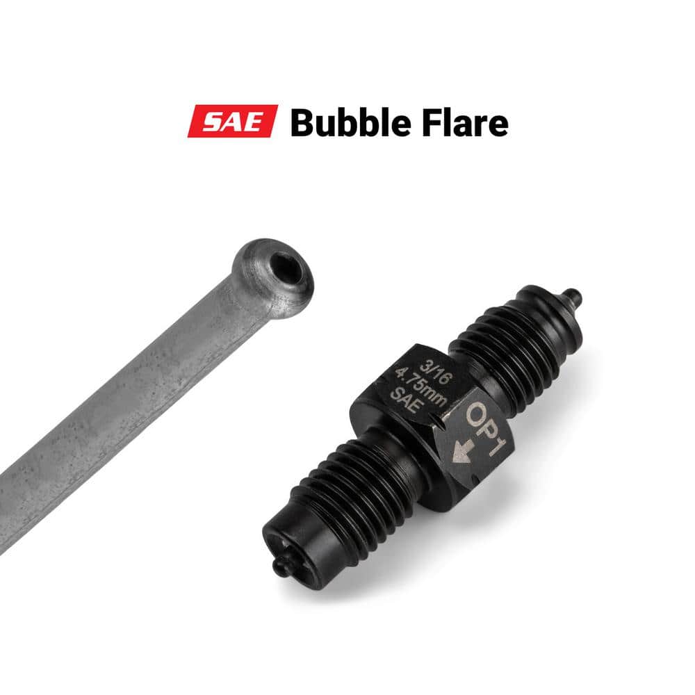 3/16 in. Dual Head Flaring Tool, 4.75 mm ISO/DIN Bubble Flare and 3/16 in. SAE Double Flare - Hercitys