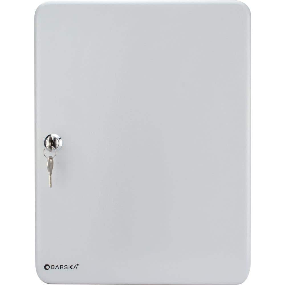 160-Position Steel Key Lock Box Safe with Key Lock, Gray - Hercitys