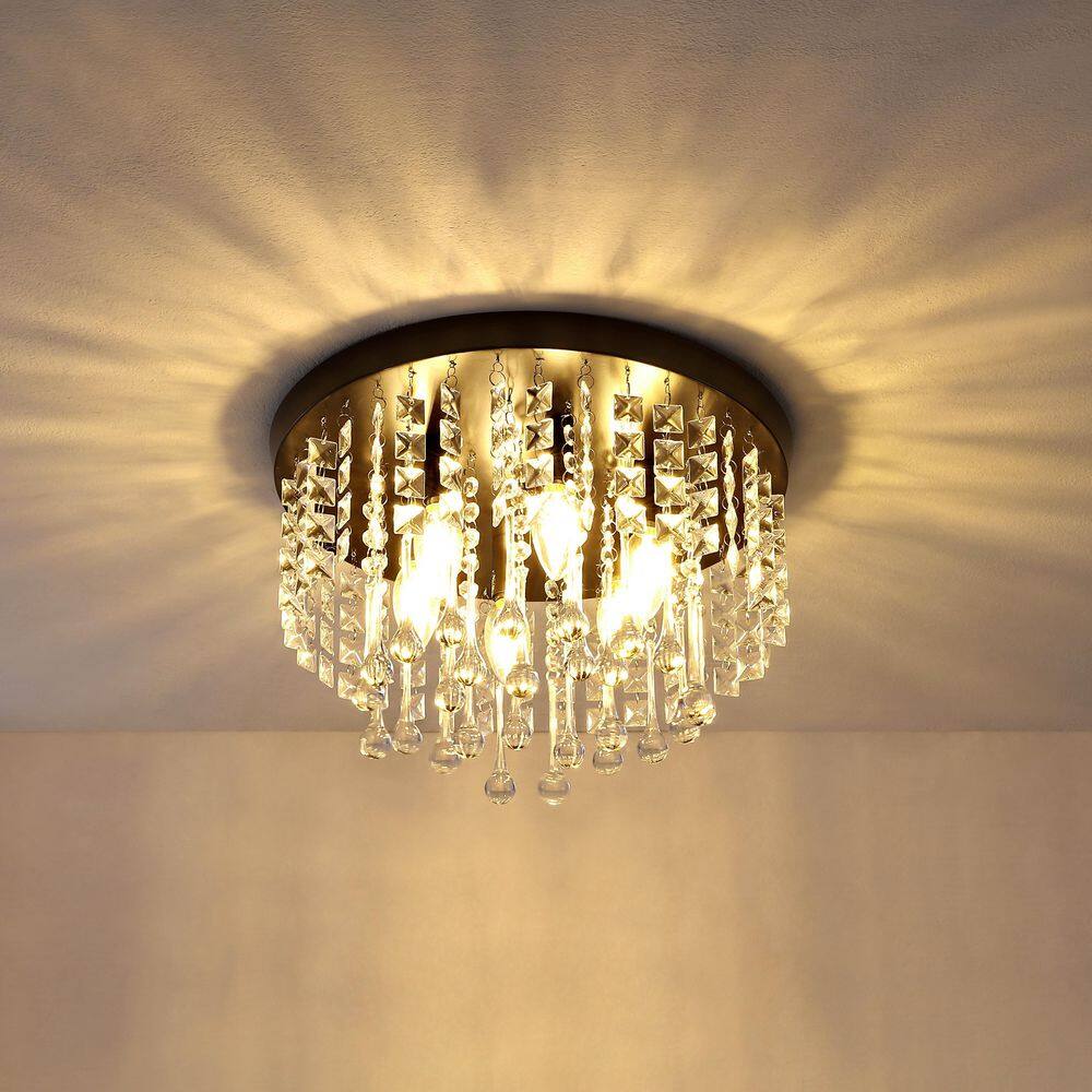 15 in. 6-Light Bronze Flush Mount - Hercitys