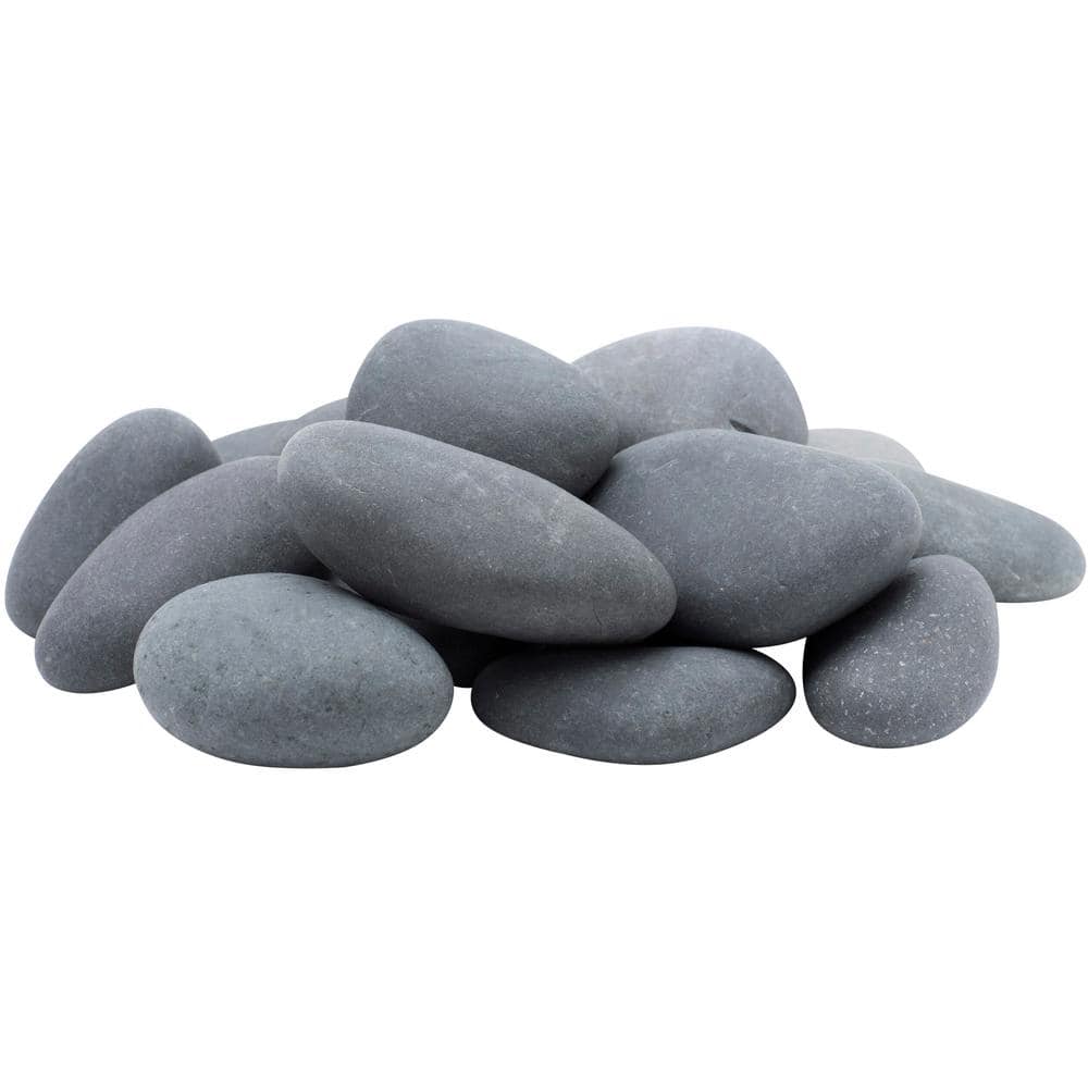 0.25 cu. ft. 3 in. to 5 in. 20 lbs. Grey Mexican Beach Pebble - Hercitys