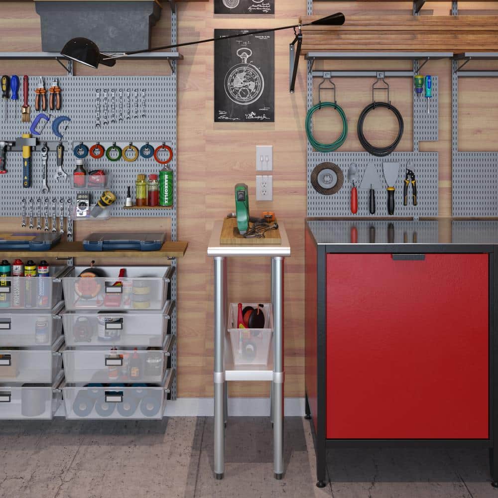 24 in. x 12 in. Stainless Steel Kitchen Utility Table with Adjustable Bottom Shelf - Hercitys