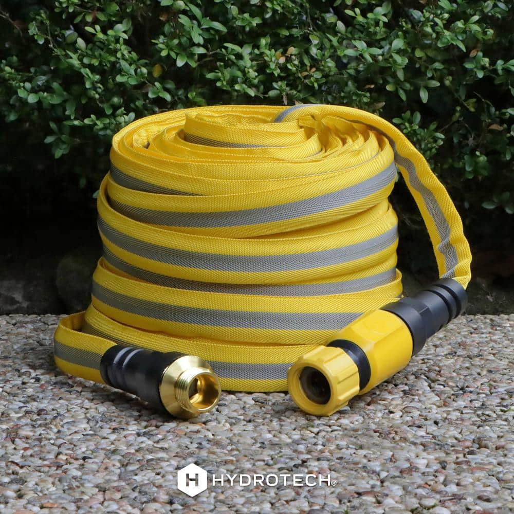 5/8 in. Dia x 100 ft. Flexible Flat Jacket Garden Water Hose - Hercitys