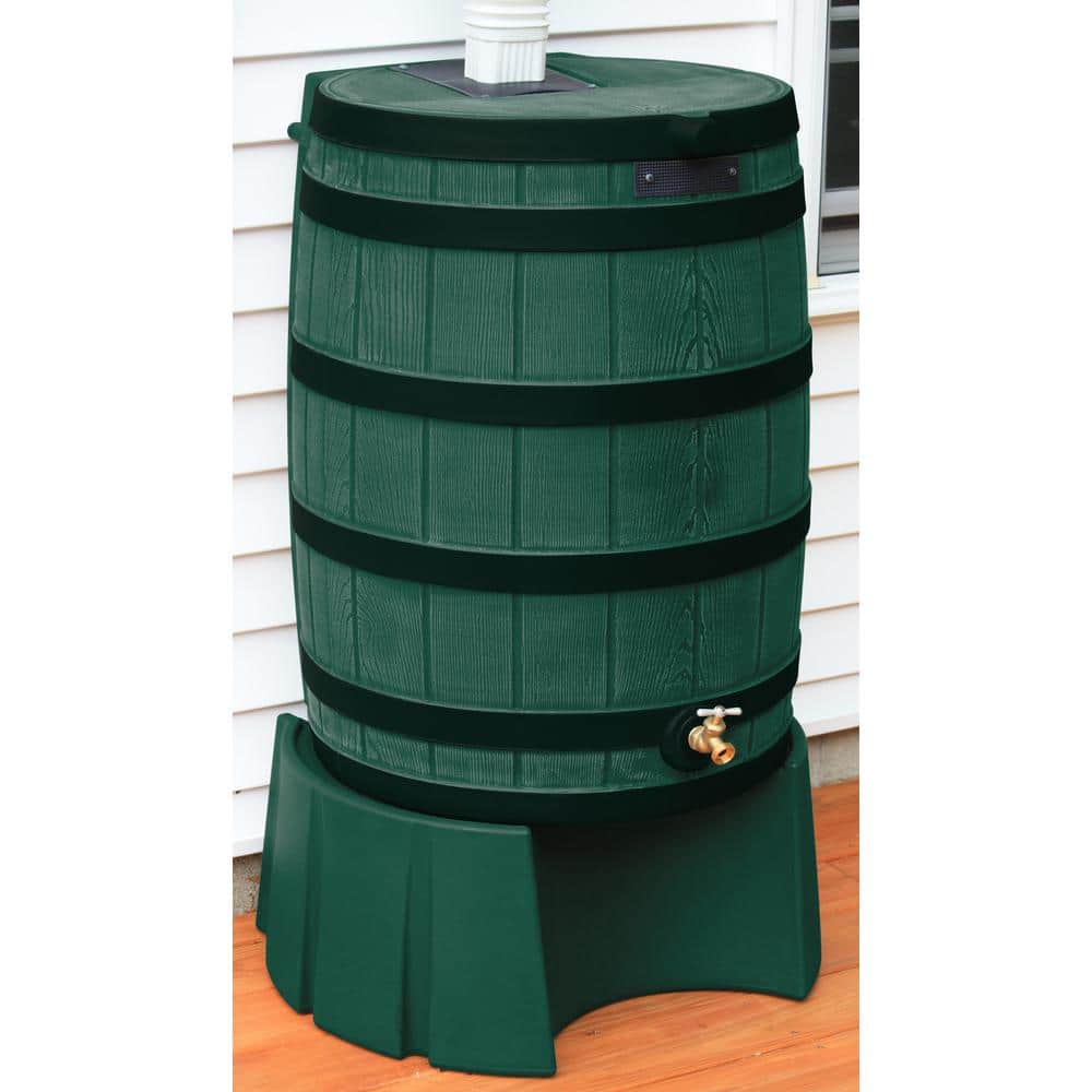 50 Gal. Green Rain Barrel Stand - Hercitys