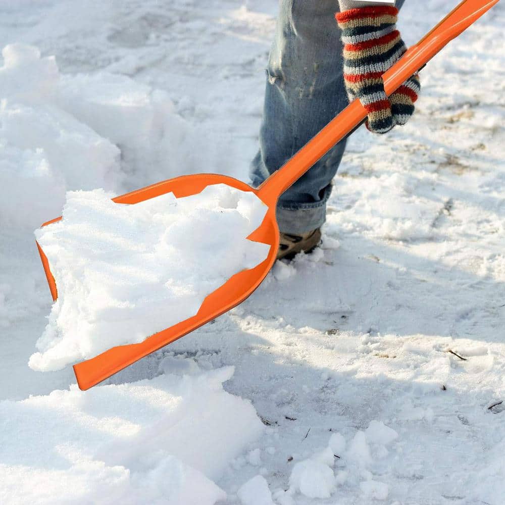 43 in. Plastic Snow Shovel with Inches Long Plastic Handle Durable Multi-Purpose Plastic Snow Shovel (2-Pack) - Hercitys