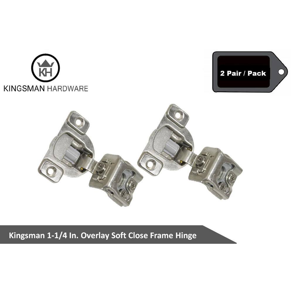 1-1/4 in. Overlay (35 mm) 110-Degree Soft-Close Face Frame Cabinet Hinge 2-Pairs (4 Pieces) - Hercitys