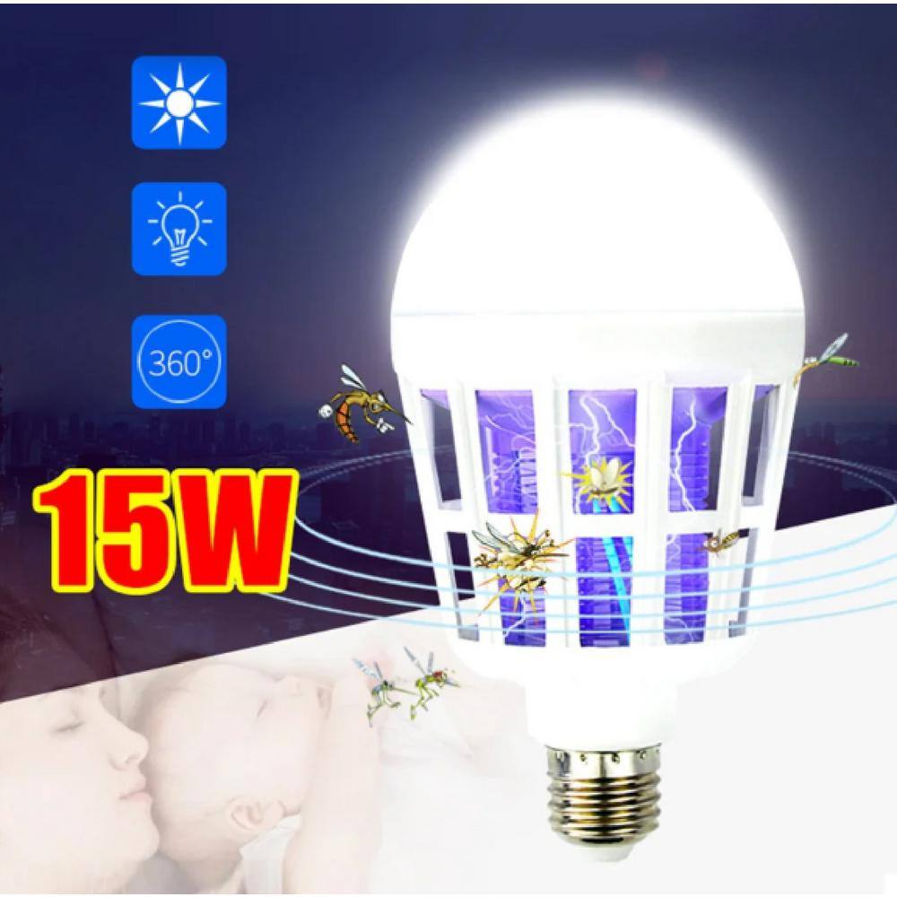 15-Watt Electronic Indoor/Outdoor Mosquito Repellent Bug Zapper Insect Control Trap LED Anti Fly Trap Killer UV Led Lamp - Hercitys