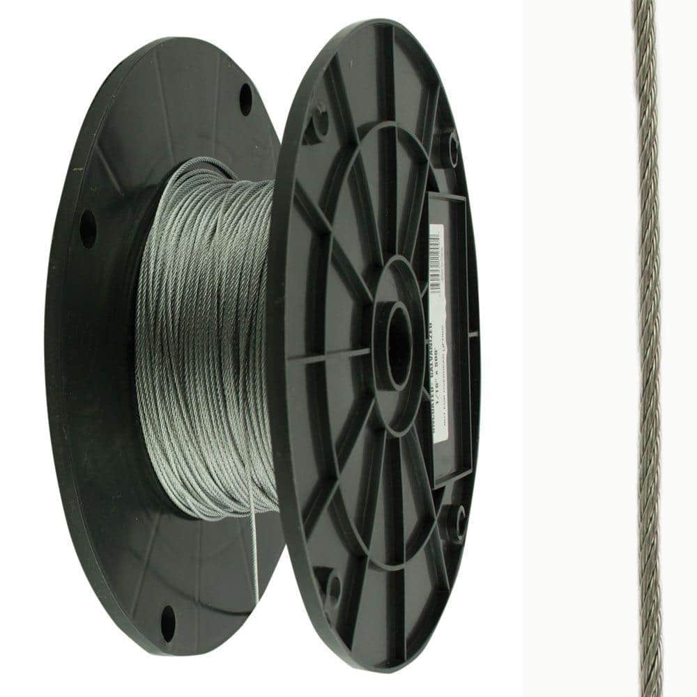 3/32 in. x 200 ft. Stainless Steel Uncoated Wire Rope - Hercitys