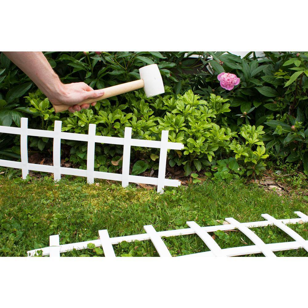 13 in. Resin Cape Cod Style Garden Fence (18-Pack) - Hercitys