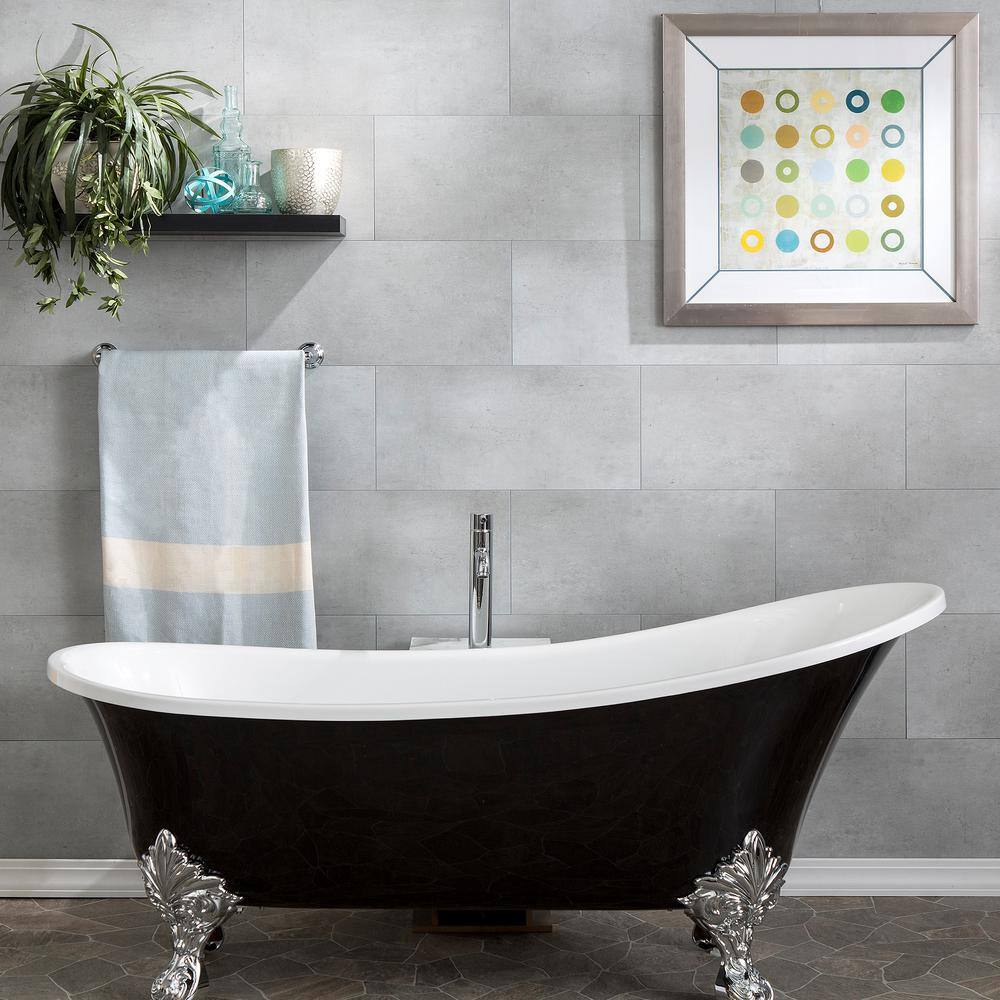 23.23 in. L x 11.1 in. W Frost Nickel No Grout Vinyl Wall Tile (17.9 sq. ft./case) - Hercitys