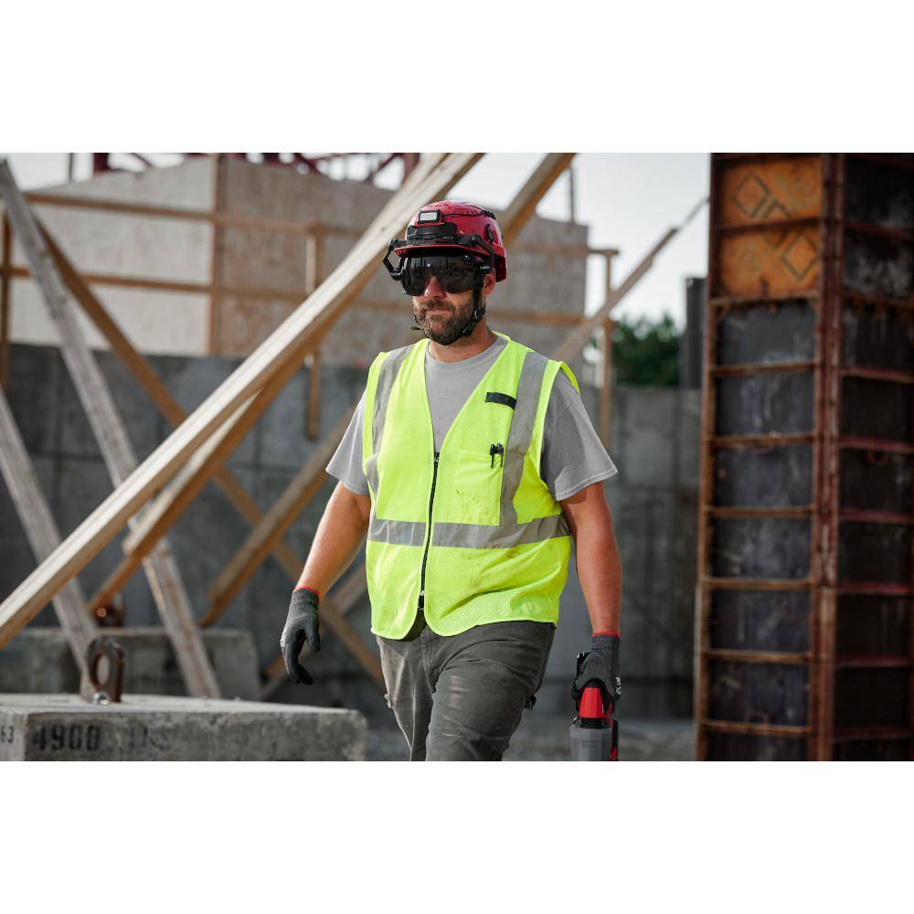 2X-Large/3X-Large Yellow Class 2 High Visibility Mesh One Pocket Safety Vest - Hercitys