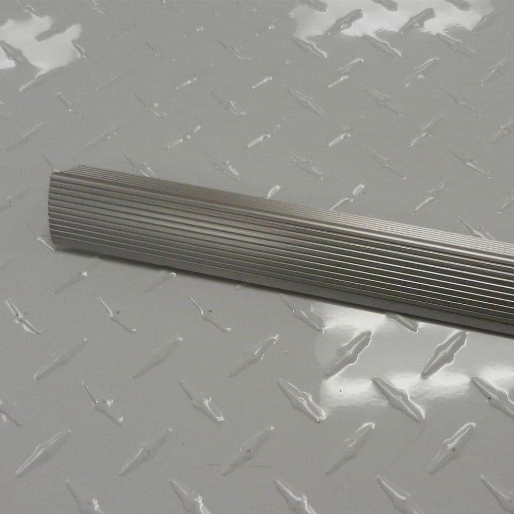 36″ SATIN SILVER ALUMINUM FLUTE CINCH STAIR EDGING - Hercitys