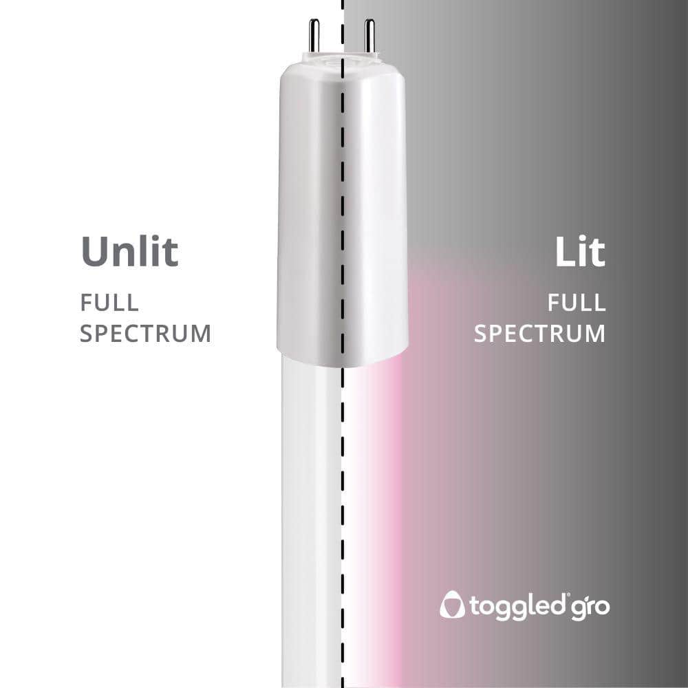 4 ft. 50-Watt Ultra-High Output Full Spectrum LED Grow Light Fixture (2 Tubes Included) - Hercitys