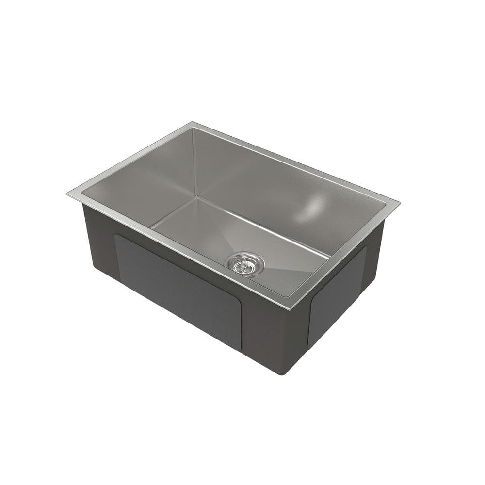 27 in. Multifunctional Undermount Single Bowl Nano Gray Stainless Steel Kitchen Sink (Sink Only) - Hercitys
