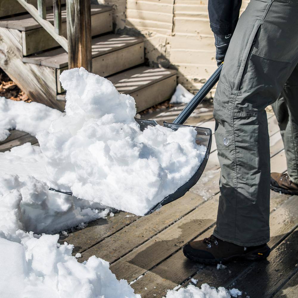 35.5 in. Steel Handle Plastic Snow Shovel - Hercitys