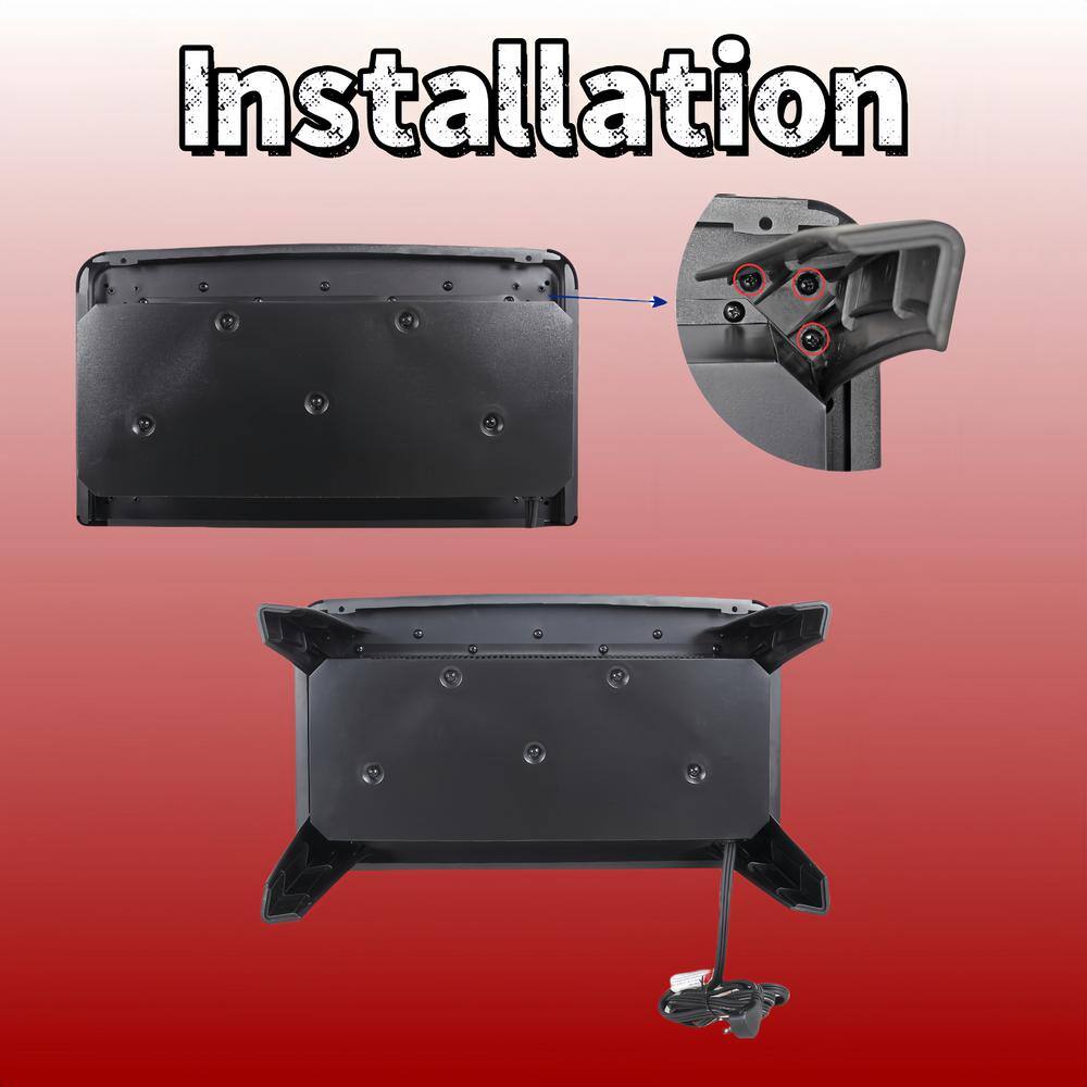 1500-Watt Black 18 in. 3D Flame Electric Convection Cabinet Infrared Space Heater with Auto Shut Off and Remote Control - Hercitys