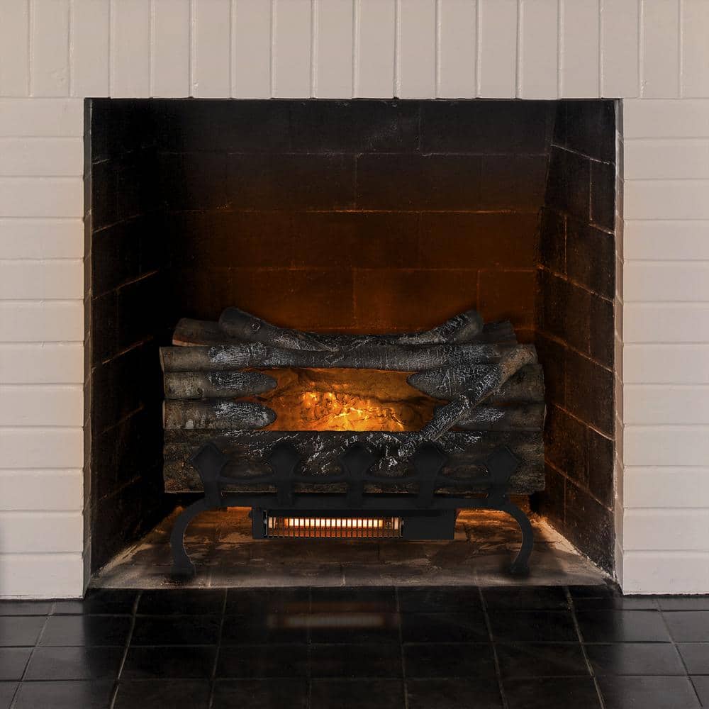 20.5 in. Crackling Electric Fireplace Logs with Grate and Heater - Hercitys