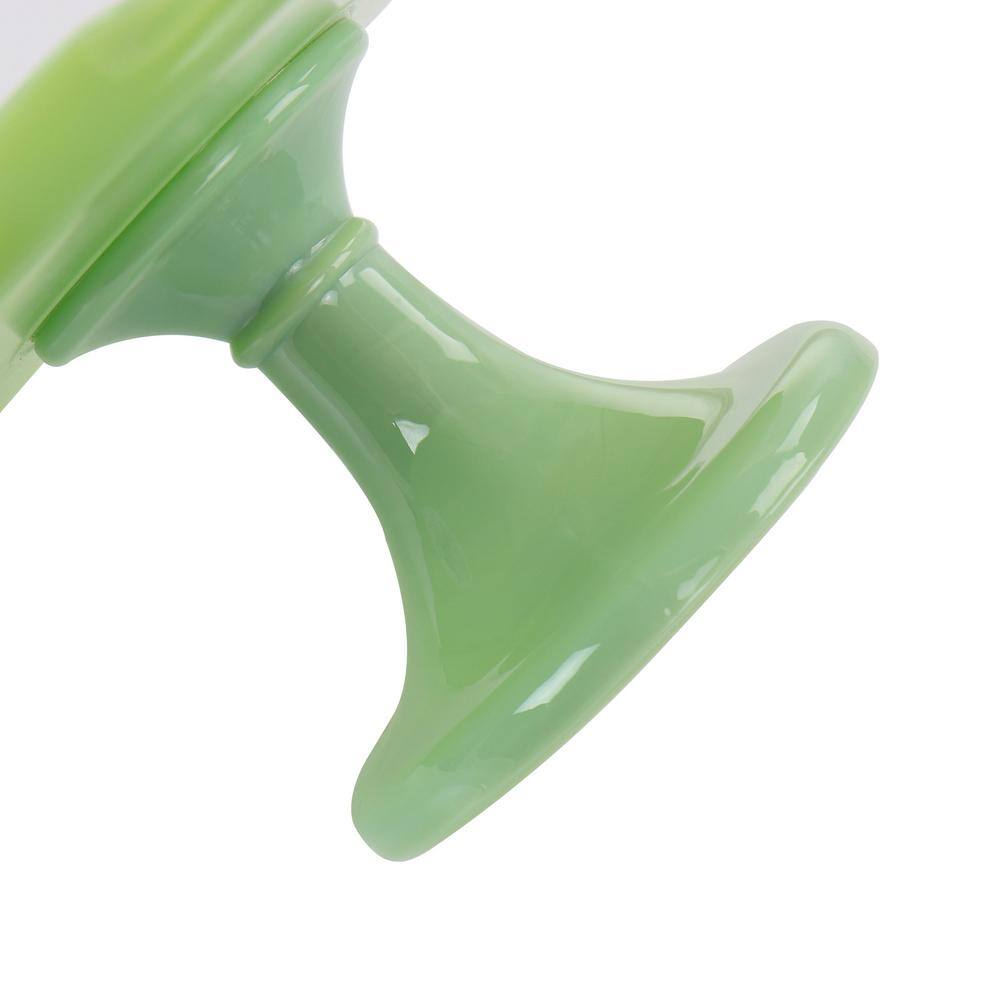 1-Tier Jade Green Jadeite Glass Cake Stand - Hercitys