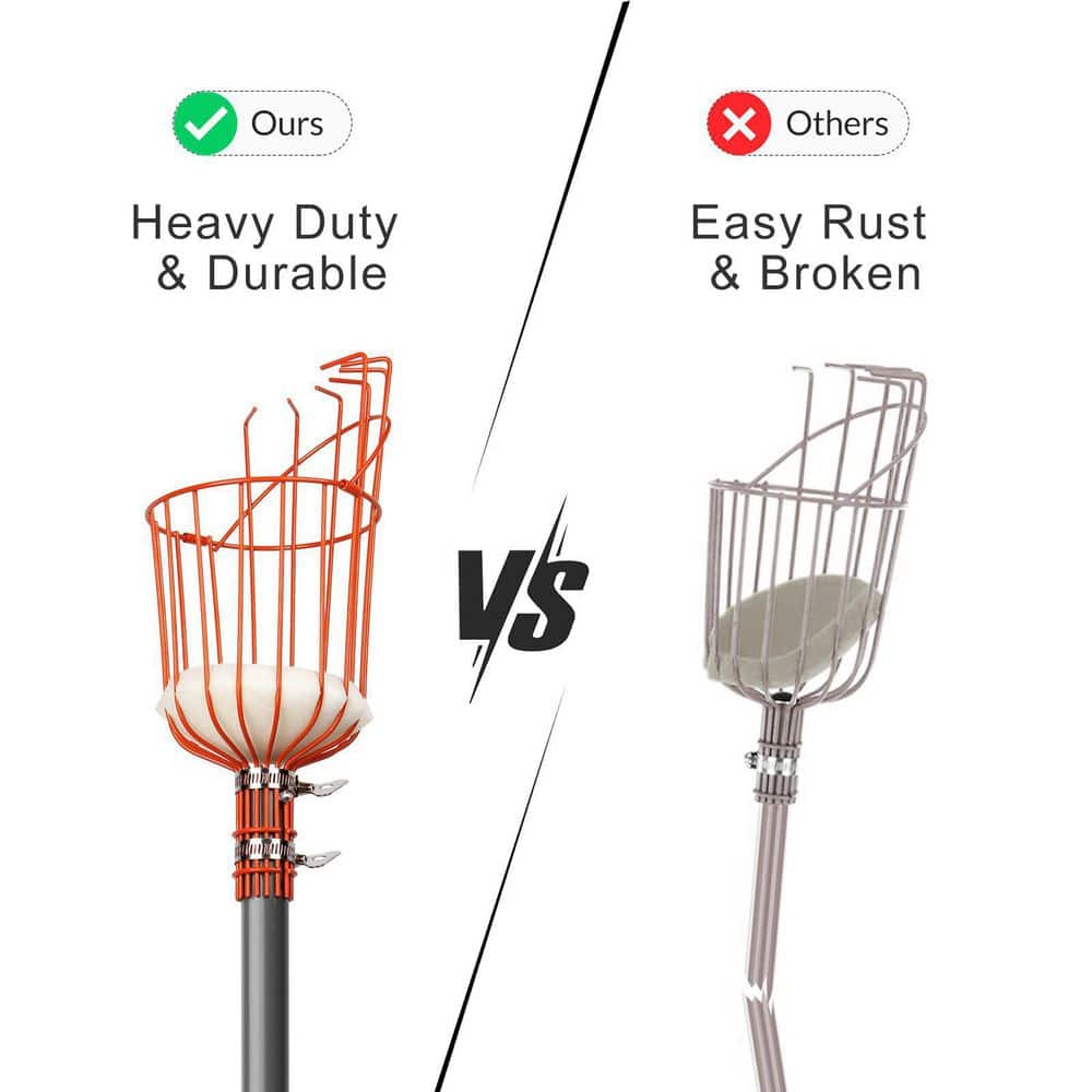 156 in. Stainless Steel Handle Fruit Picker - Hercitys
