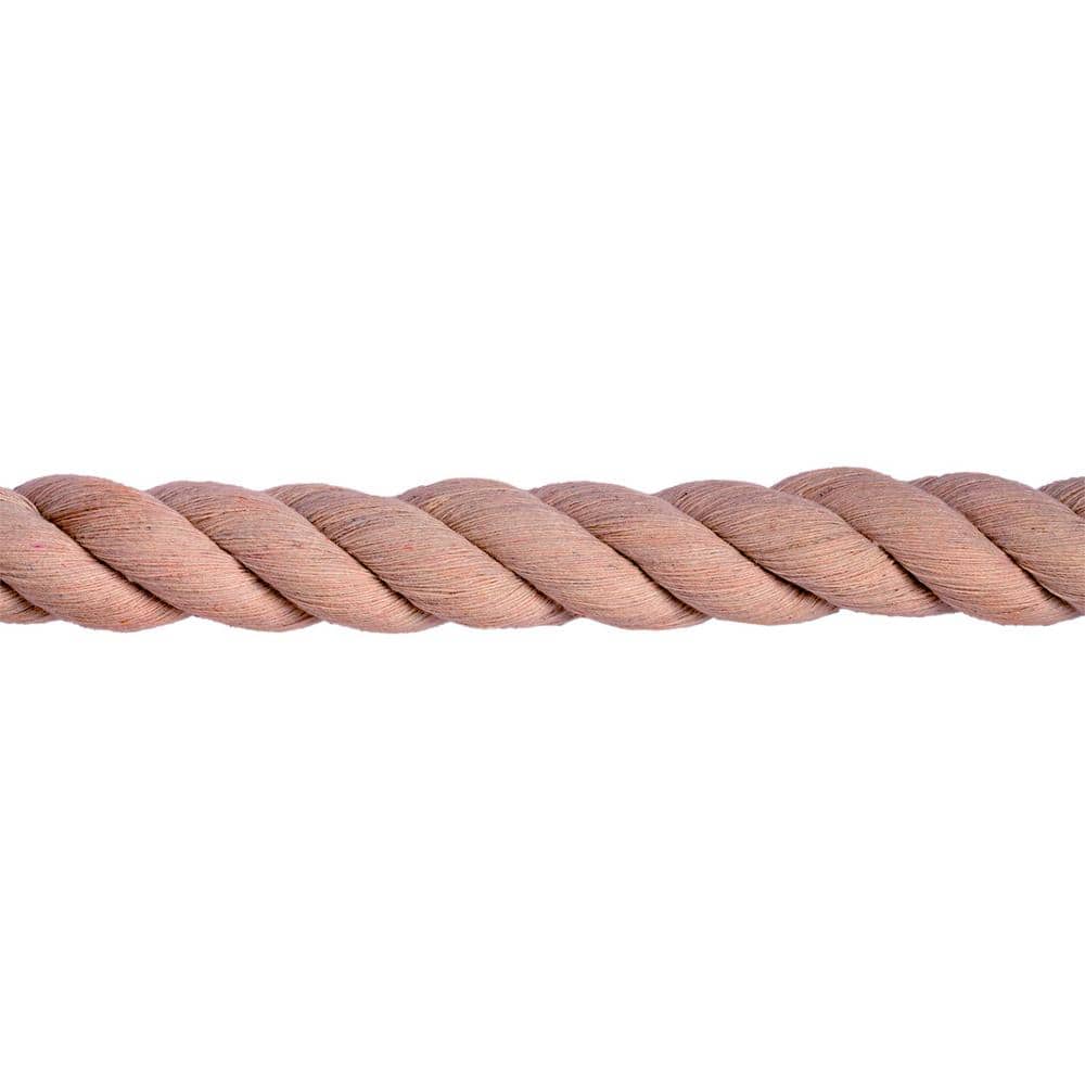 3/8 in. x 300 ft. Natural 3-Strand Twisted Cotton Rope - Hercitys