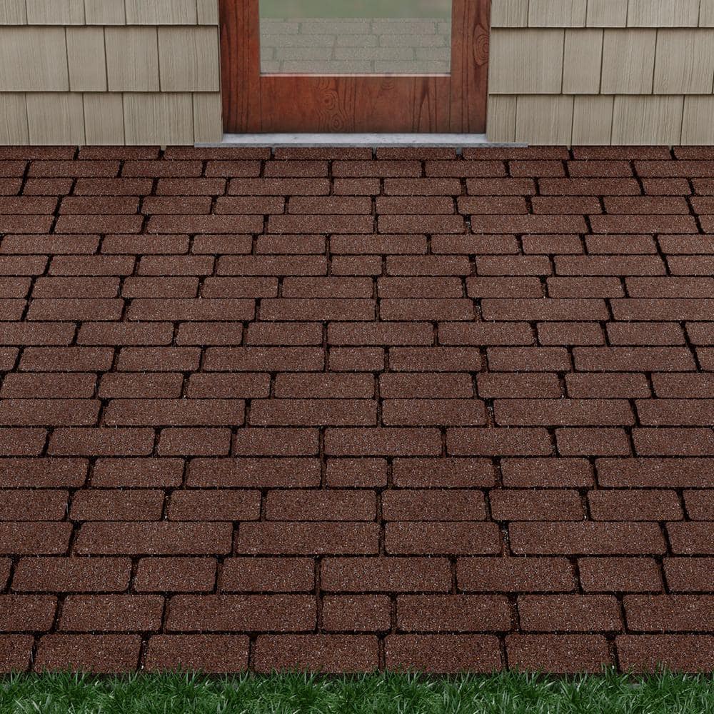 24 in. x 12 in. x 5/8 in. Brown Interlocking Dual-Sided Rubber Paver (9-Pack) - Hercitys