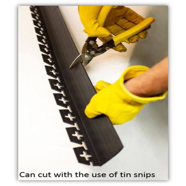 20 ft. L x 2 in. W x 3 in. H Black Tall Resin Innovative Edge No Dig Edging with 9 in. Poly Stakes (10-Quantity) - Hercitys