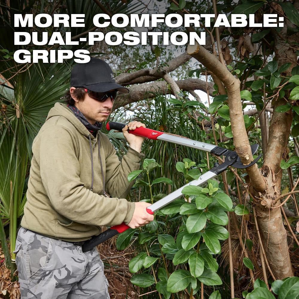 2 in. Cut Capacity High Carbon Steel Blade, 32 in. Bypass Lopper with Dual-Position Grips - Hercitys