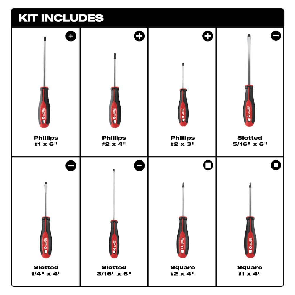 15 in. Packout Tote with Screwdriver Set (8-Piece) - Hercitys